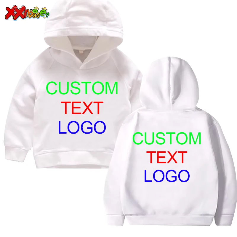 kids hoodie Customized photo hoodies Design Custom logo Hoodies Children\'s Sweatshirts Boys Girls  Sweatshirt pullover T shirt