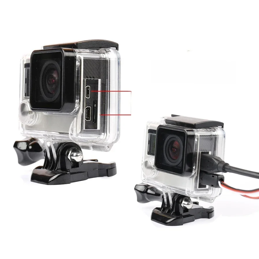 Obudowa ochronna Otwarta osłona boczna Osłona szkieletu z obiektywem do Gopro Hero 3+ 4 Akcesoria Go Pro FPV HDMI — zdjęcie produktu 7