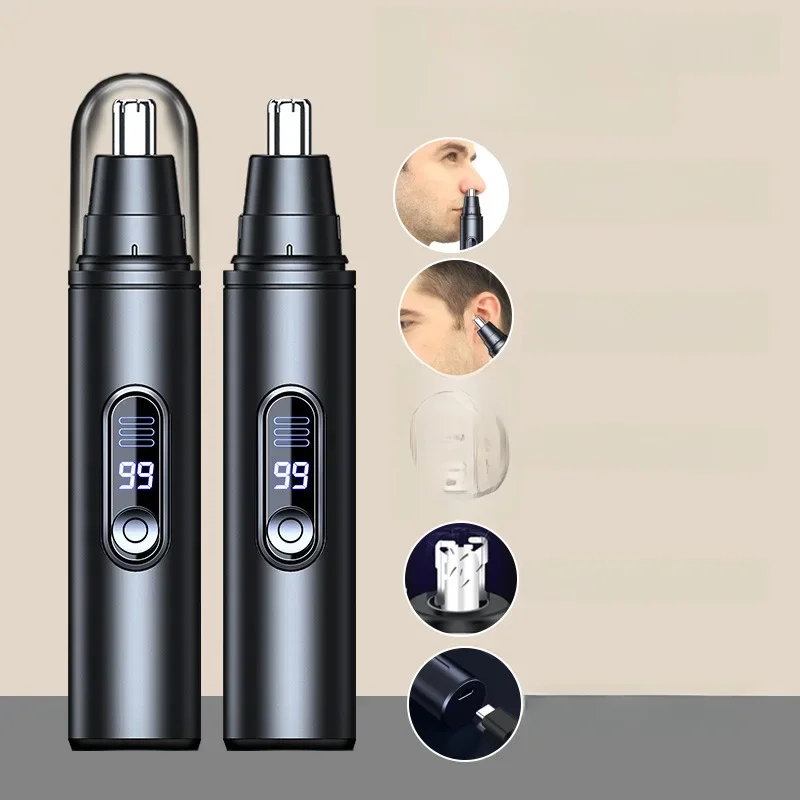 Mini-Taschen-Nasenhaarschneider, schmerzloser Haarschneider, Nasenohren, Haar, Augenbrauen, wasserdicht, tragbarer Trimmer für Männer und Frauen