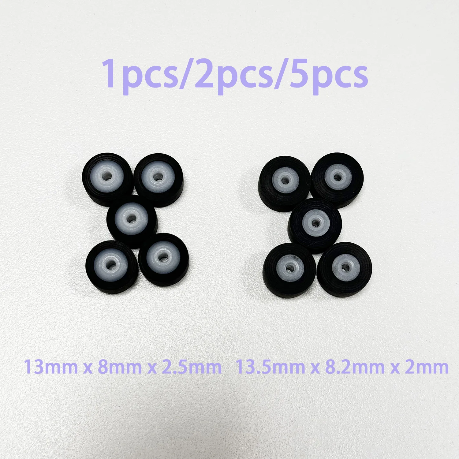 13*8*2.5mm or 13.5*8.2*2mm Pinch Roller fits Sony Sharp Akai JVC Technics Recorder Radio Roller Belt Pulley Tape Plastic Shaft