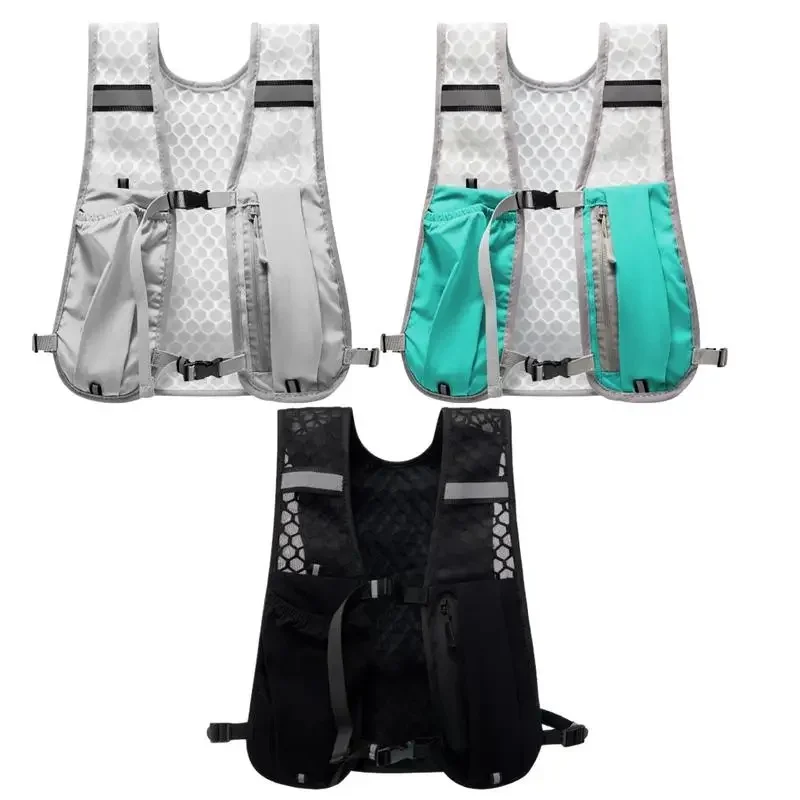AliExpress liilaimic Running Vest Reflective Hydration Water Chest Pack Lightweight Running Water Bottle Storage Vest With Phone Holder Cycling Vest