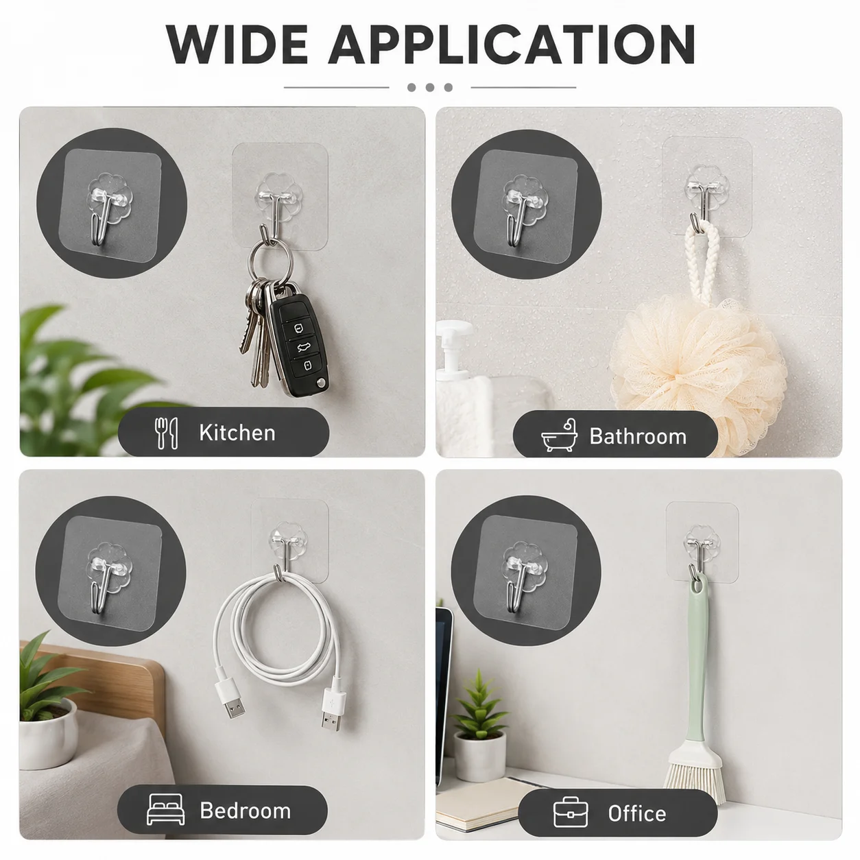 30 Pezzi Ganci Adesivi Traspar - Home Bathroom Key recensione e prezzo