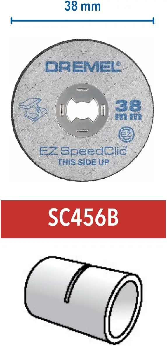 Dremel EZ SpeedClic SC456B Metal Cutting Wheel 12-pack, 12 Cutting Wheels with 38mm Cutting Diameter for Rotary Tools