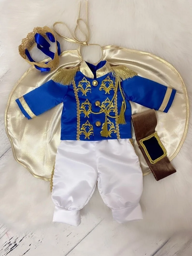 Fantasia Boys Kids Prince King Cosplay Fancy Dress Boys Carnival Cosplay Costume For Kids Birthday Gift Holiday Charming