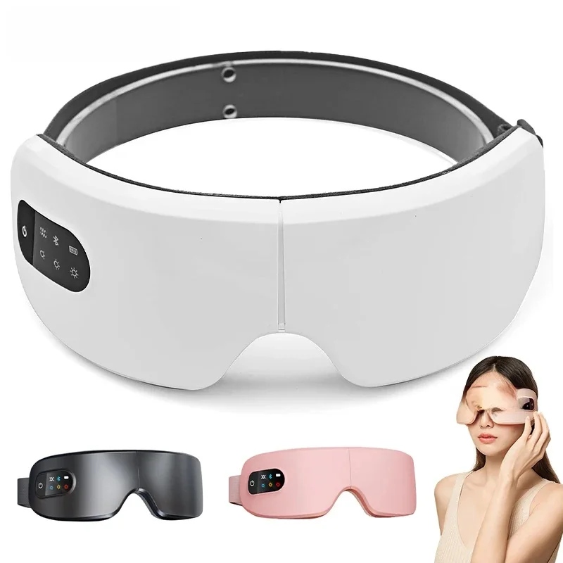 4D masażer do oczu inteligentna poduszka powietrzna wibracje przyrząd do pielęgnacji oczu gorący kompres Bluetooth okulary do masażu oczu zmęczenie zmarszczki opieka zdrowotna — zdjęcie 2