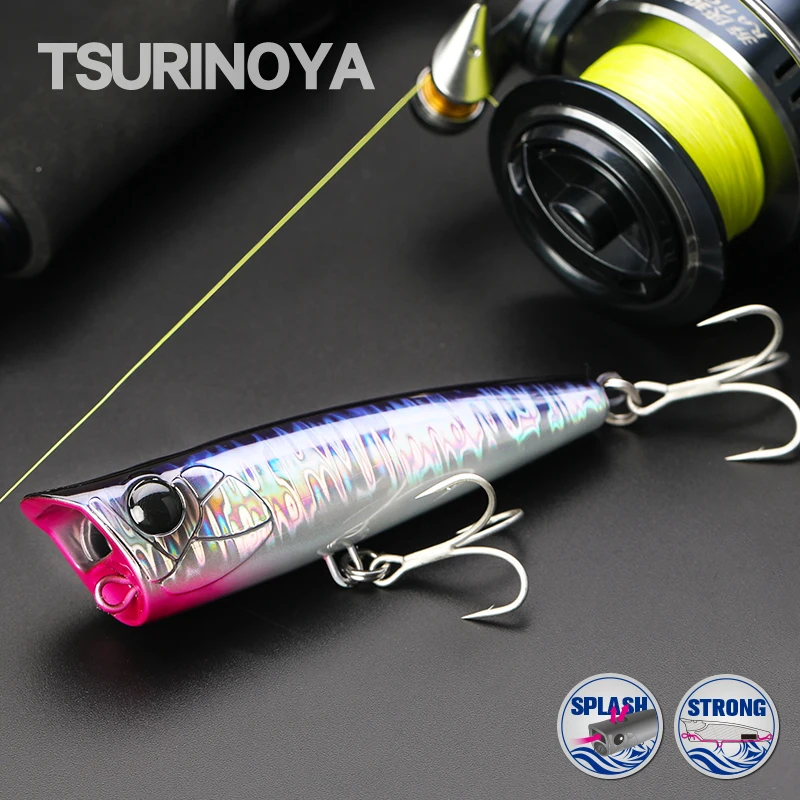 TSURINOYA Surface Popper DASHER 90F 23g Topwater Chatterbait Fishing lure Inshore Saltwater Fishing Seabass Predator Hard Biat