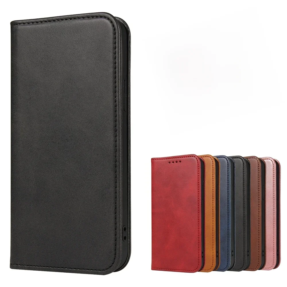 Capa de couro magnética para iPhone, Capa para iPhone Coque 16, 14, 12, 15 Pro Max, 11, 13, 7, 8