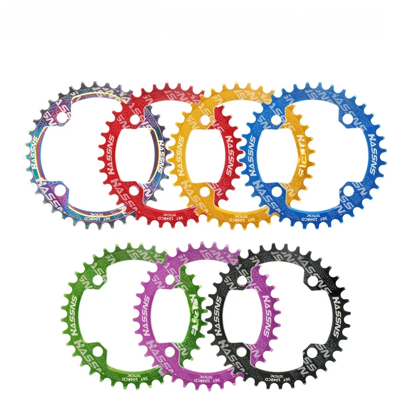 AliExpress HASSNS 104BCD MTB Chainring Round Oval Mountain Bike Narrow Wide Tooth Chainwheel Bicycle Rotor Crankset 30/32/34/36/38/40/42T