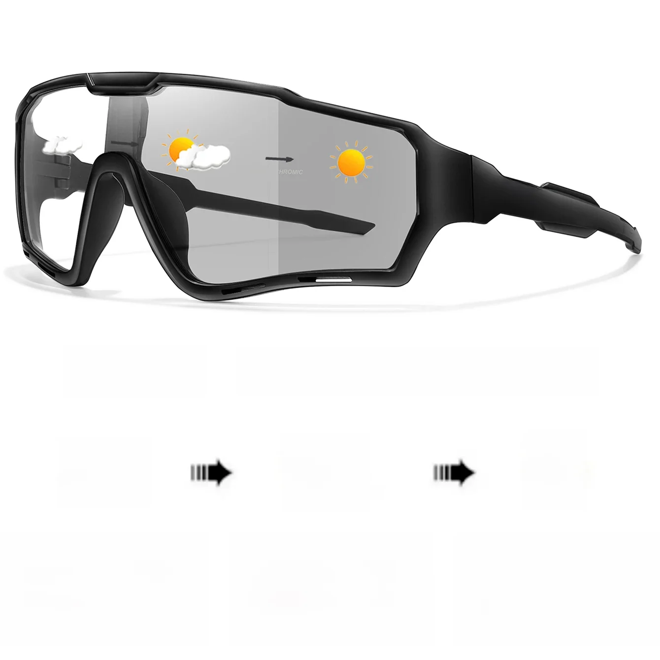AliExpress POAT Brand New Style Photochromic Cycling Fishing Running Sunglasses Sports Men Women MTB Windproof