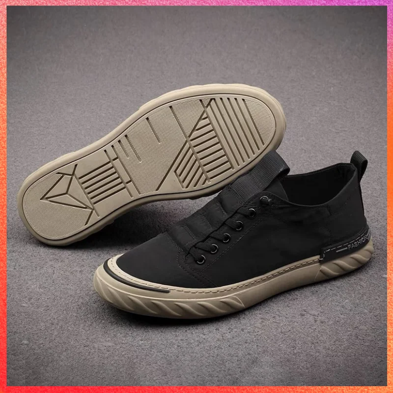Men's Shoes 2025 Trend Ice Silk Upper Casual Lazy Cloth Shoes Autumn Breathable Sneakers Canvas Men's Footwear