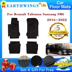 For Renault Talisman Renault Samsung SM6 2016~2022 Car Floor Mats Rugs Panel Footpads Carpets Cover Foot Pads Auto Accessories