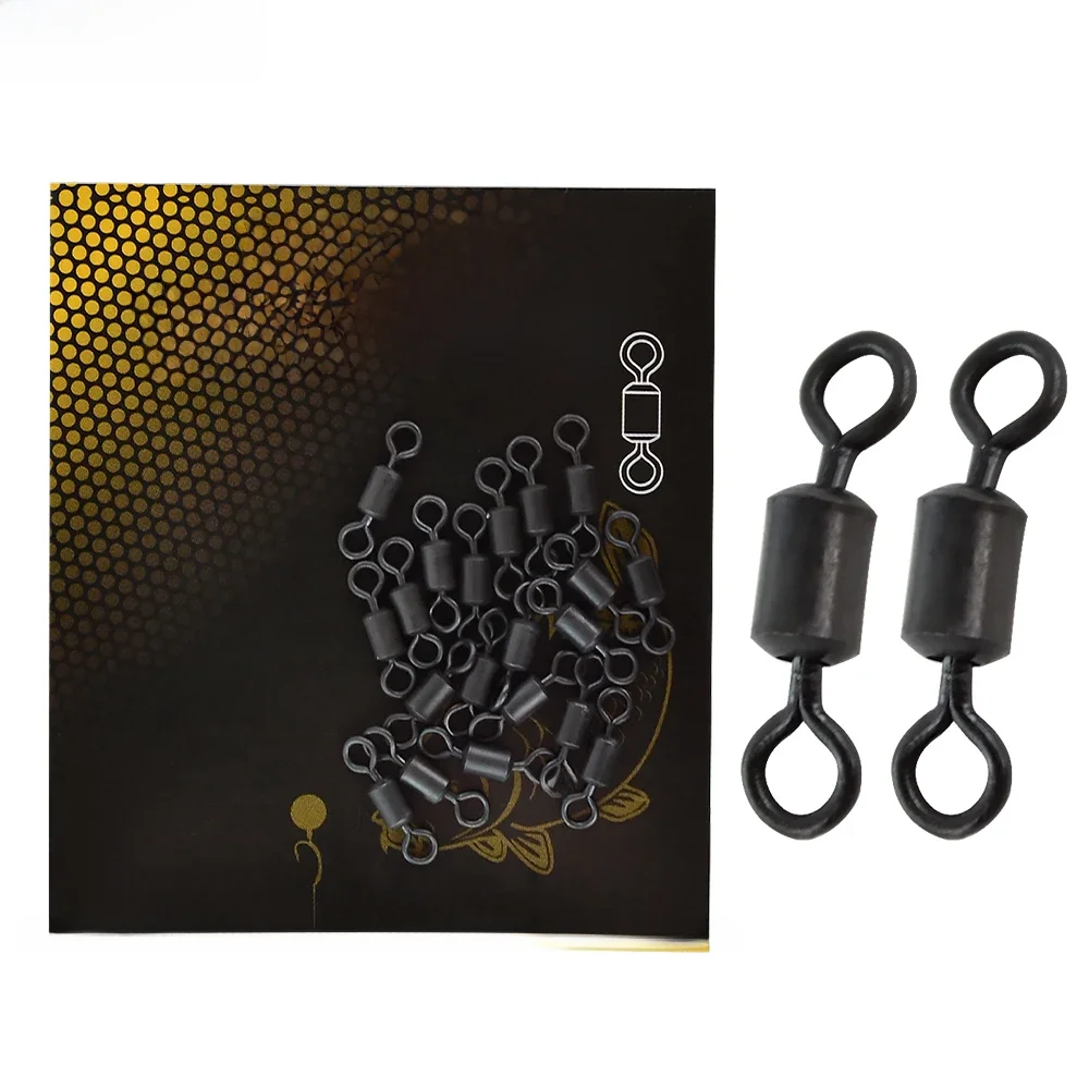 20 Pièces Emerillons roulants de pêche swivel rolling snaps matériel terminal de pêche carpe AE045