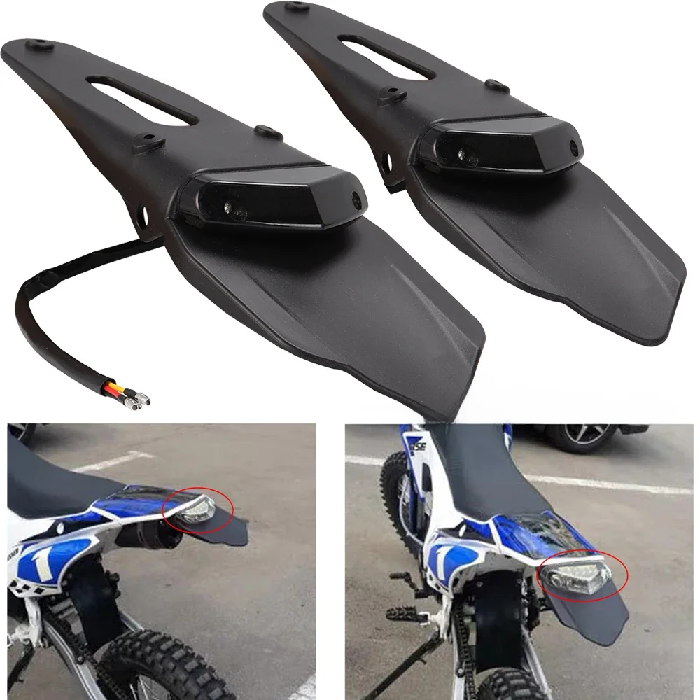 AliExpress Universal Polisport Motorcycle LED Tail Light&Rear Fender Stop Enduro Dirt Bike Fender taillight MX Trail