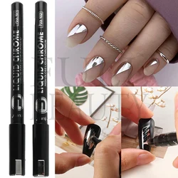 Nail Art Acrylic Graffiti Paint Pens Silver Mirror Reflective Effect Quick Drying DIY Manicure Drawing Marker Pattern Tool LE703