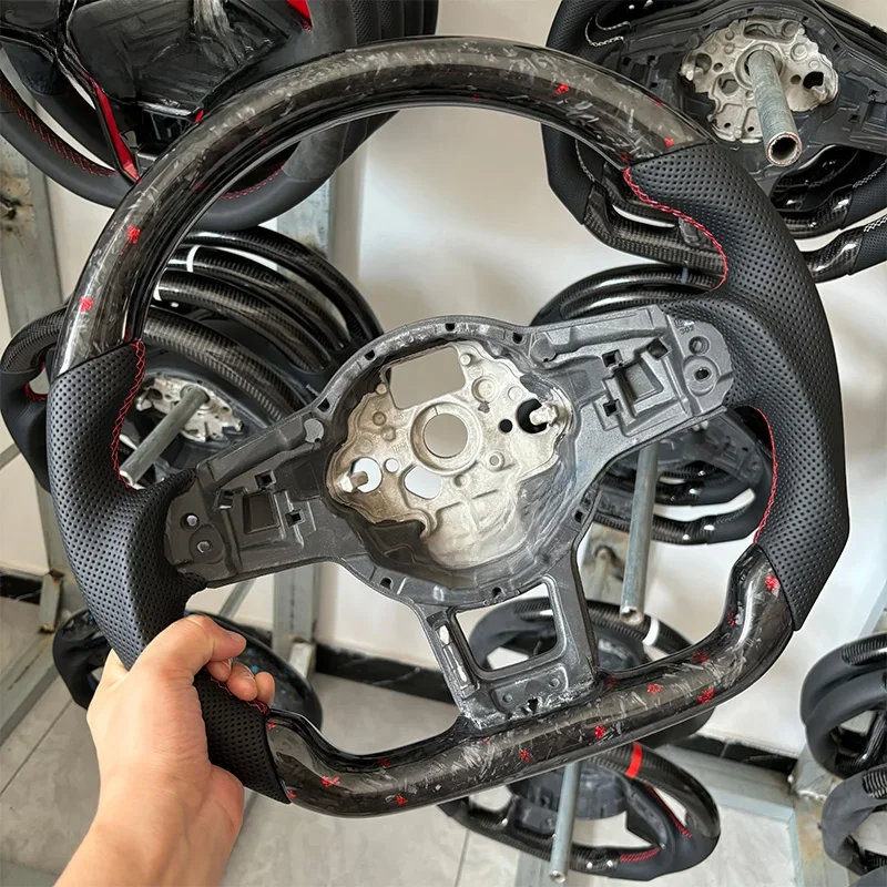 Aangepaste Koolstofvezel Stuurwiel Voor Volkswagen VW Golf 7 MK7 Mk7.5 GTI Scirocco Polo GTS R Lijn 2014-2017 - afbeelding 2