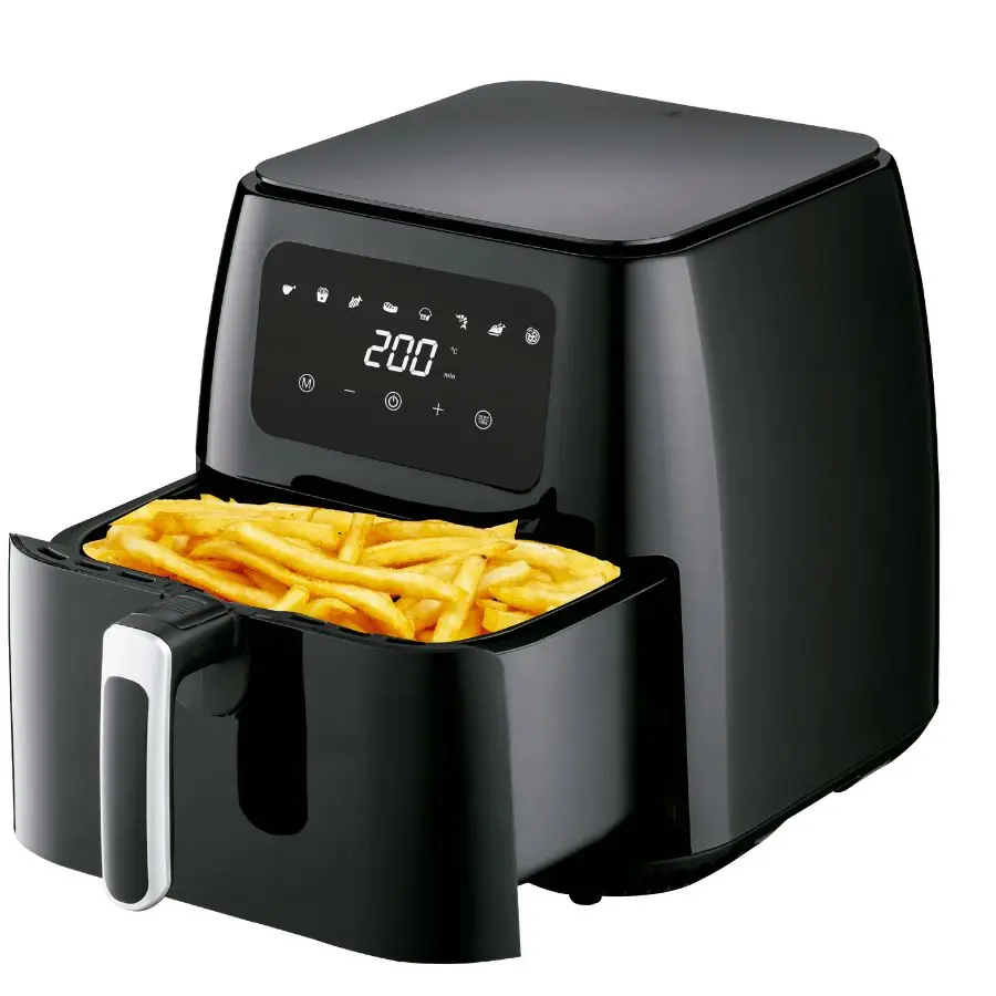 TREBOLFRY oil free fryer®Digital Dietary Hot Air Touch Panel Stainless Steel Finishes 8 Programs Timer (8 Litres 1700 W)