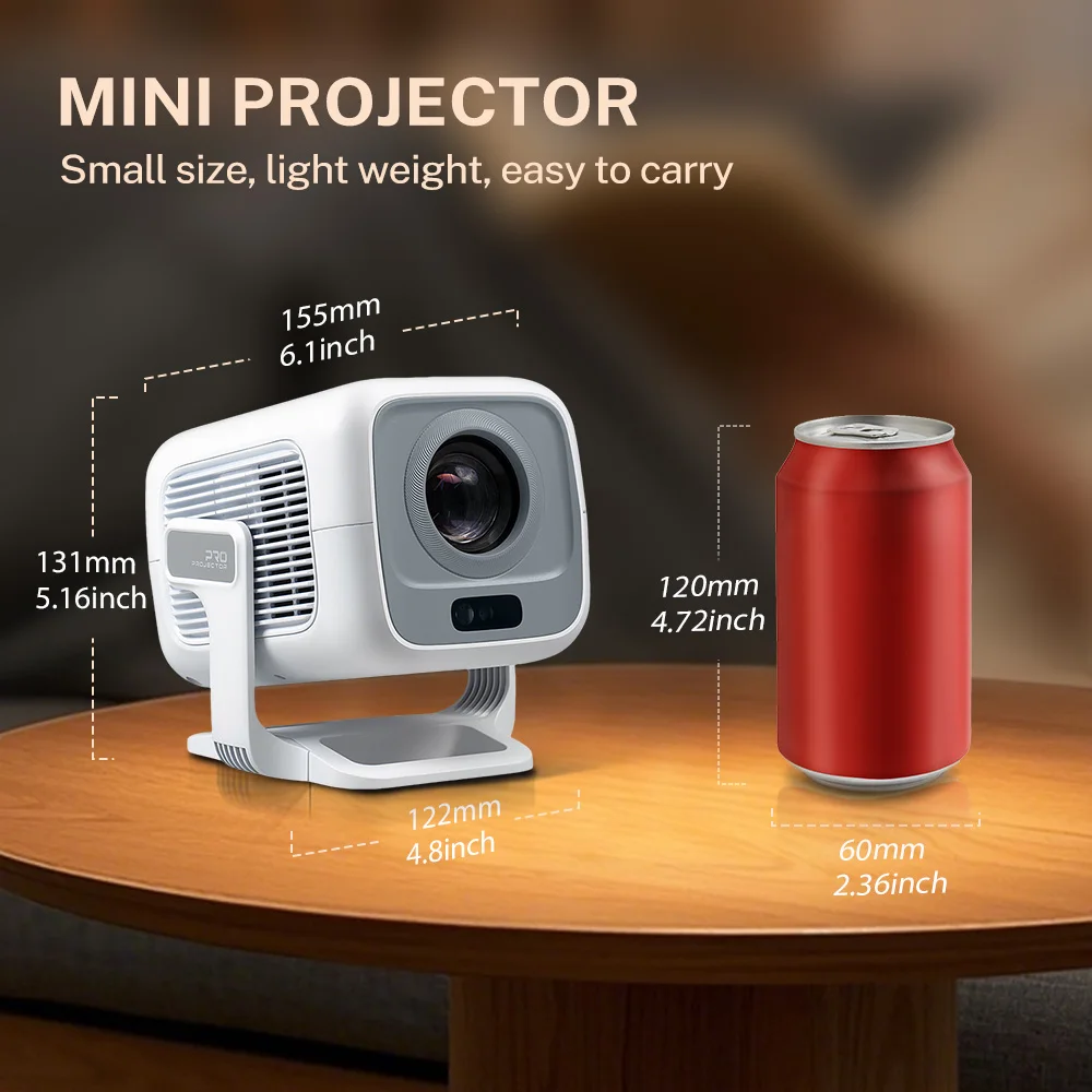 LYNCast Short Throw Projector with Wifi6 and Bluetooth5.4, X3AR, Native 1080P, 500ANSI, 1920*1080P,Home Theater, Anime, Race, Game, Crystal Clear Experience