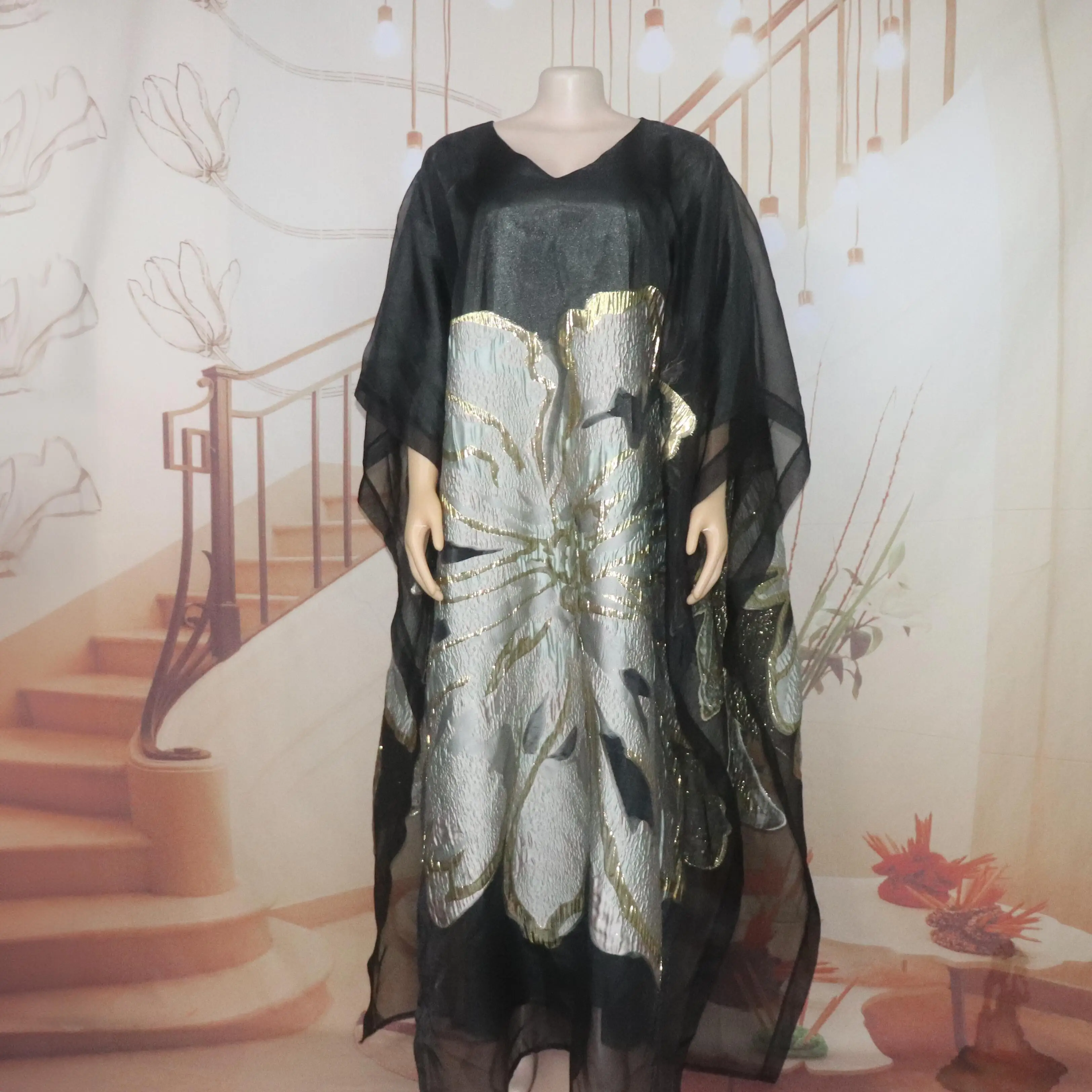 Neue Afrikanische Kleider für Frauen Luxuriöse Bestickte Afrikanische Kleider Zweiteiliges Set Afrikanisches Kleid für Damen – Detail 7