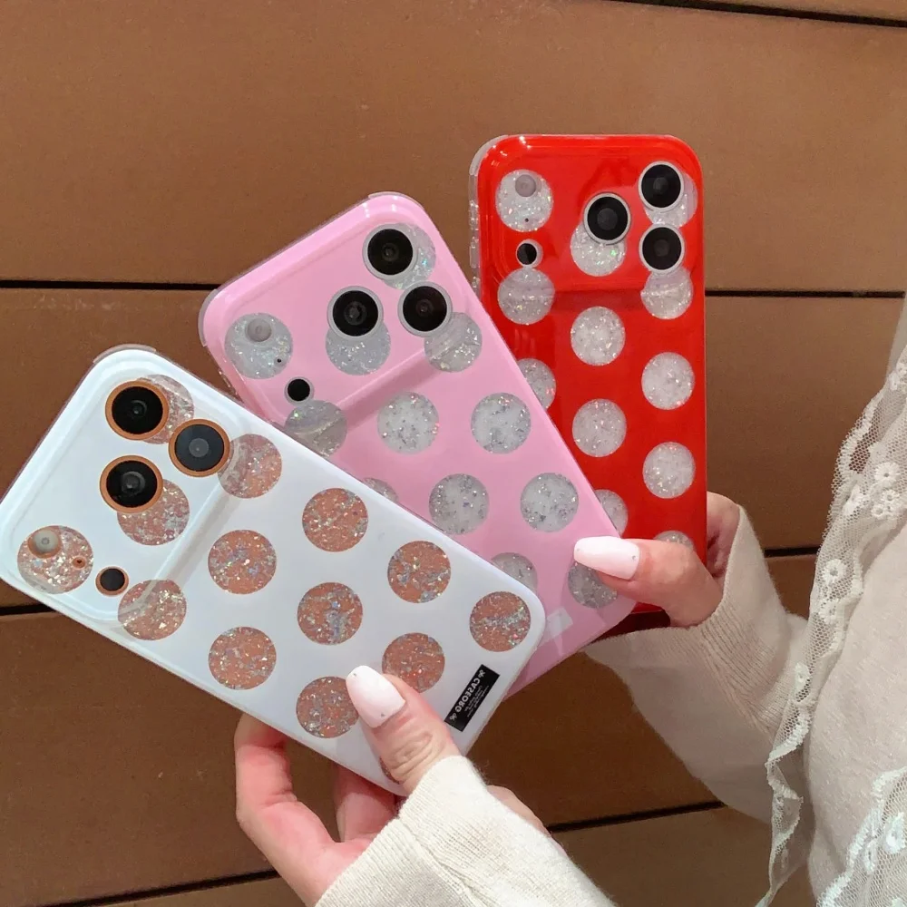 

Glitter simple solid color series mobile phone case, suitable for iPhone 13/14/15/16/17 Pro Max, new shockproof protective case