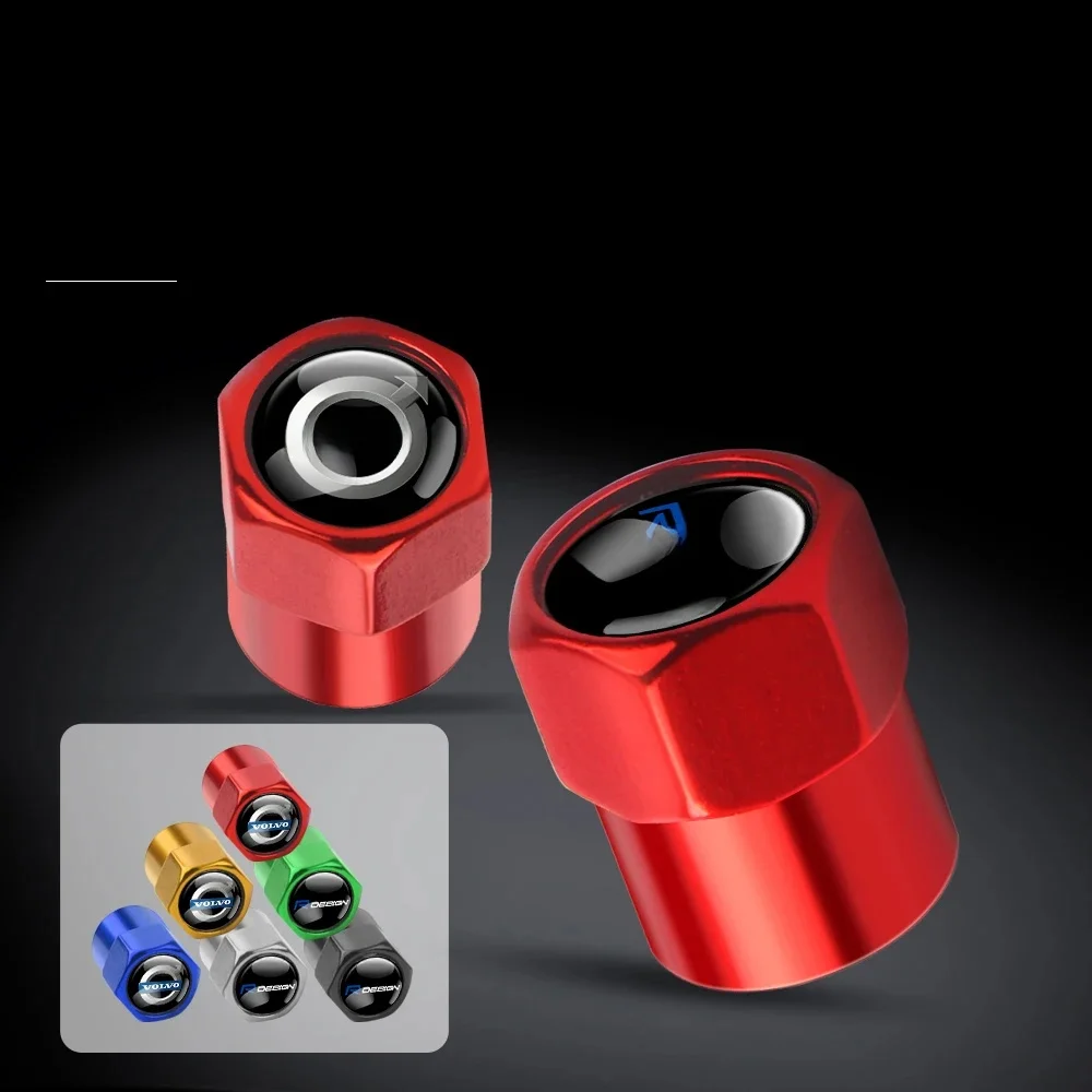 Bouchons de Valve de pneu de roue de voiture, 4 pièces, emblème automatique, couvercles de tige de pneu, décor pour Volvo RDESIGN XC90 XC60 XC40 XC70 XC80 S60 S80 S90 V40 V60