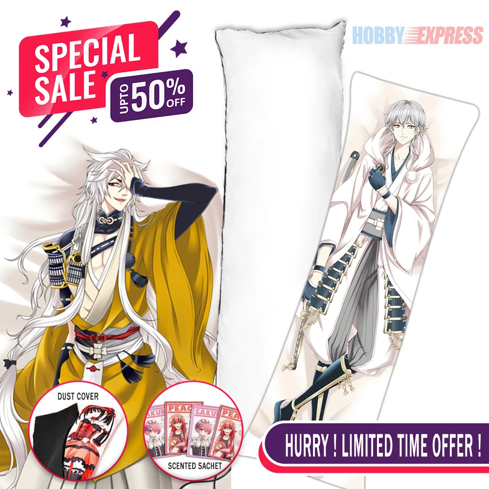 

Hobby Express Anime Dakimakura Japanese Otaku Husbando Life Size Hugging Body Pillow Cover Tsurumaru and Kogitsunemaru 84097