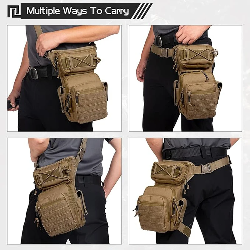 VOTAGOO Drop Leg Bag for Men Women Military Tactical Thigh Pack Pouch Multifunctional Tactical Package Outdoor Hiking Thigh Bag view 4