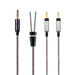 6N 16-core braided 4.4mm balanced Audio Cable For Fiio FT3 FT5 Headphones