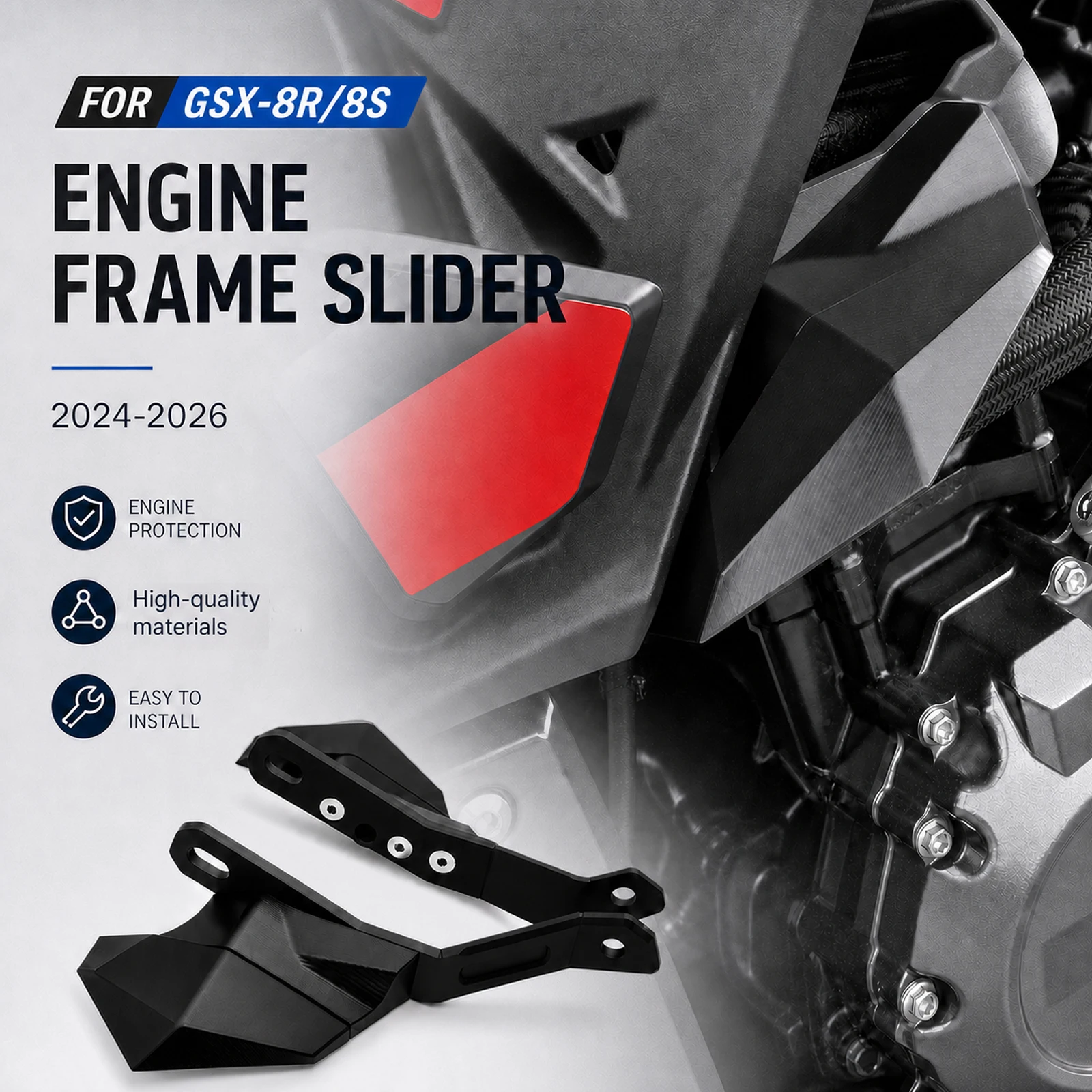 For GSX-8R 2026 GSX 8S 2025 GSX-8S GSX-8 GSX8R 2024 Motorcycle Falling Protection Frame Slider Fairing Guard Crash Pad Protector