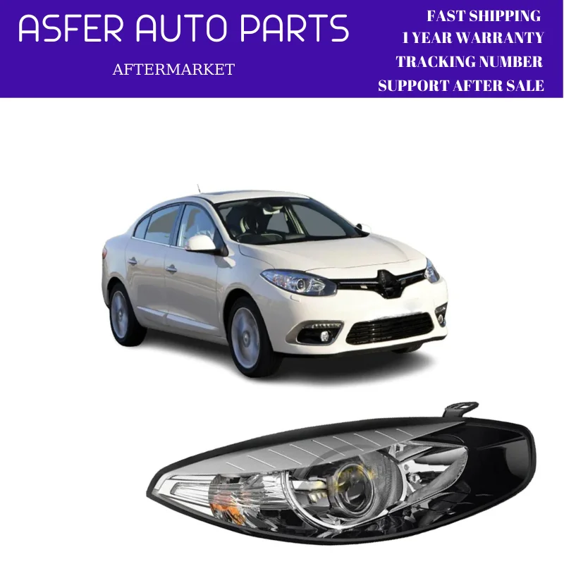 Black Framed Headlight For Renault Fluence New Edition 2014-2017 Left And Right High Quality Oem 260600738R 260101331R