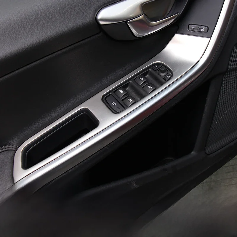 Rvs Deur Armsteun Glas Lifter Knop Panel Decoratieve Cover Voor Volvo XC60 S60 V60 Auto Accessoires Sticker - afbeelding 2