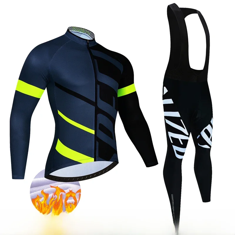 AliExpress Pro team winter Cycling Jersey Set Bicycle Sportwear Suit MTB Uniform Ropa Ciclismo Road Bike