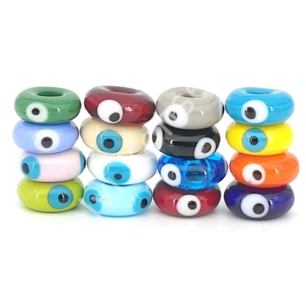 Handmade Eyed Cylinder Beads Jewelry Supplies Various Colors Birthday Party Concept Car Ornament Hobby Gift Beauty Men Women Mom Dad Fun Necklace Bracelet Phone Holder Keychain Aesthetic Pet Outfit Warm Cold