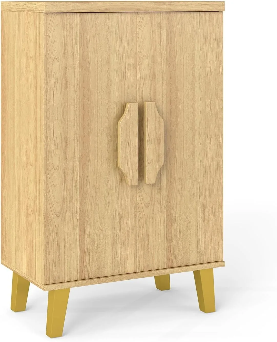 

2-дверный буфет, современный шкаф для хранения с 3 съемными полками, изысканными ручками, ножками на подставке, отдельно стоящий боковой шкаф