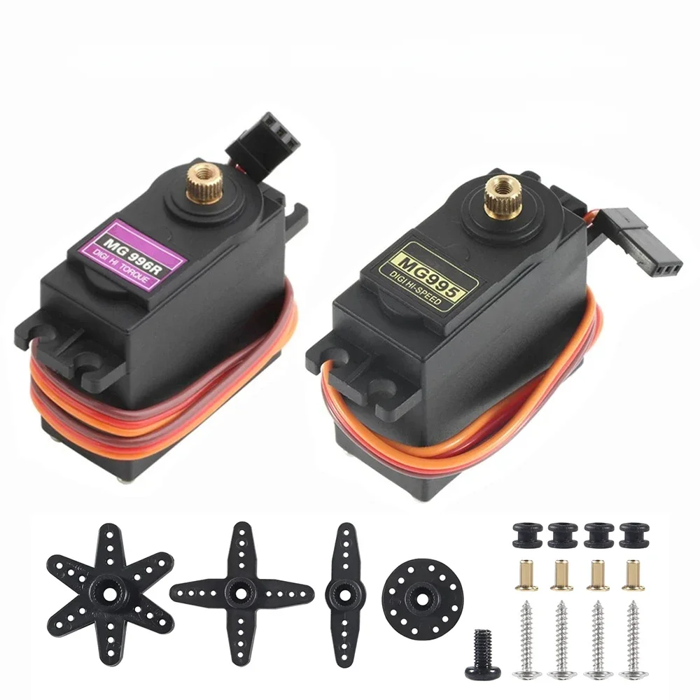 1/4 Stuks Mg995 Mg996r Micro Servo Digitaal Alle Metalen Versnelling 180 ° 360 ° Voor Rc Smart Auto Model Helikopter Boot Vliegtuig Spelen Speelgoed Robot - afbeelding 2