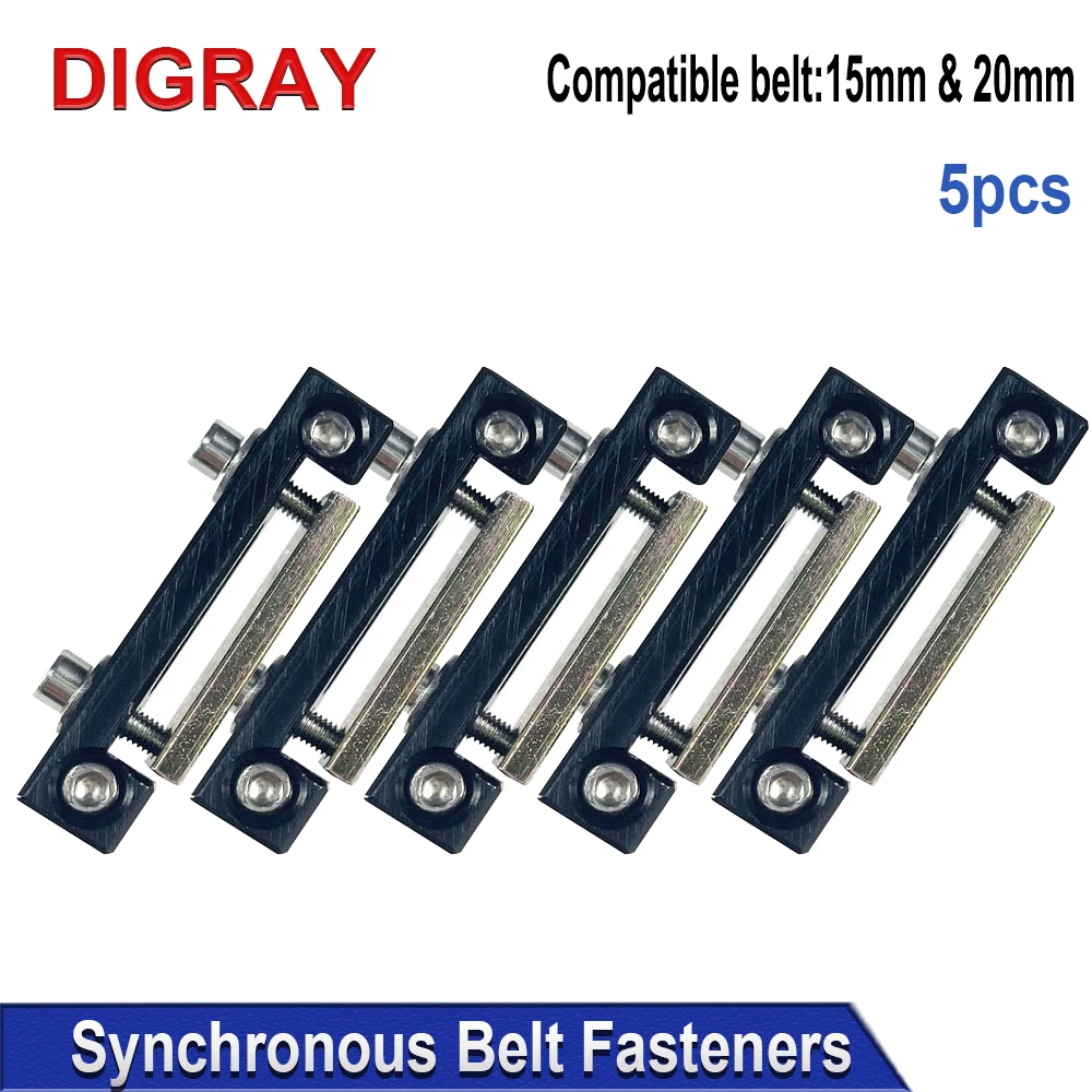 DIGRAY Belt Fastener For Open Timing Belt Transmission With Width 15mm / 20mm For X/Y Axis Hardware Tool Mechanical Parts