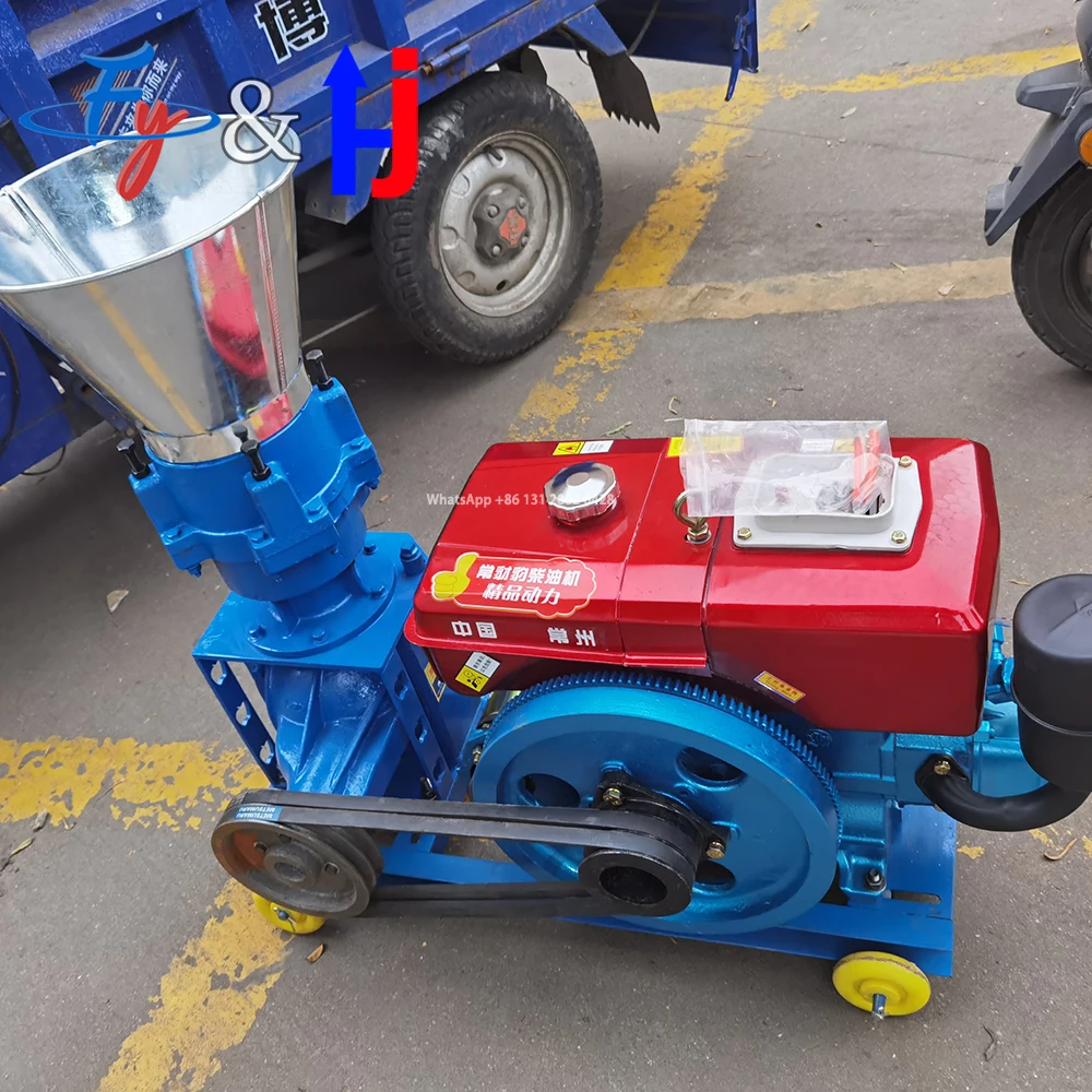 A set of 180 model diesel pellet machine 4mm disk, electric start. Shipping to Portugal