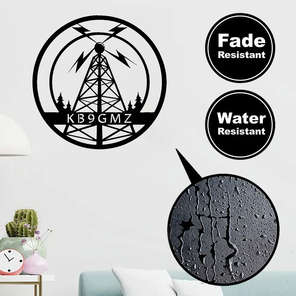 Custom Metal Wall Art Sign Decor with Name, Perfect for Ham Shack Wall Art Ornament/Radio Stations/Home/Rooms/Clubs/Bars Decor image 6
