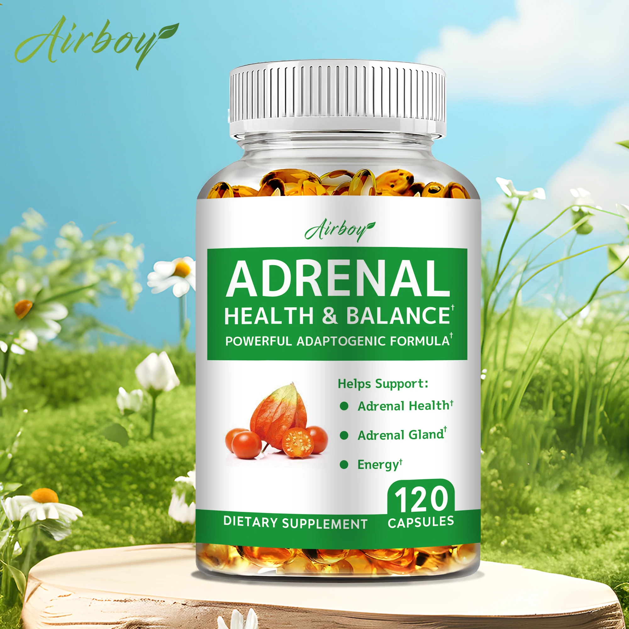 Adrenal Support Supplement – Natural Stress Support To Improve Mood, Focus and Relaxation - 120 Capsules