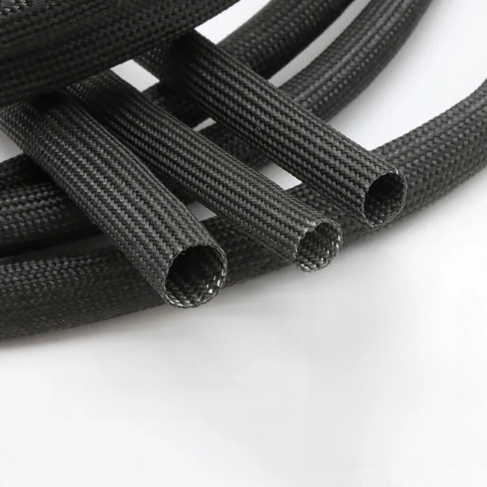 Durite isolante en fibre de verre haute température 600 ° C Ø 1mm - 45mm protection câble noir