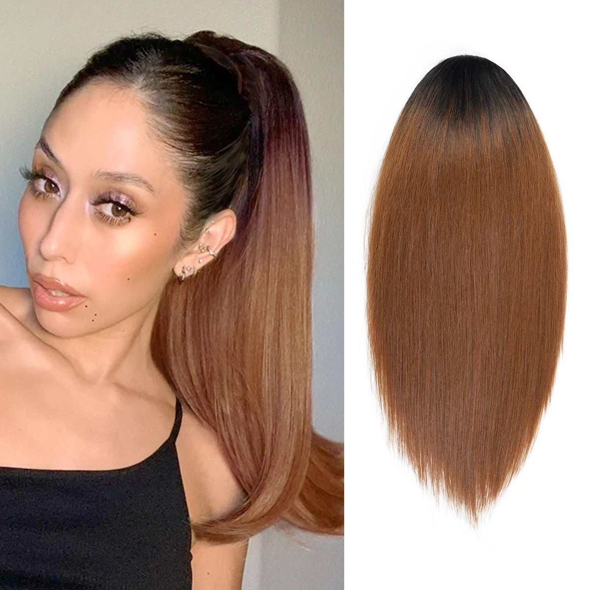 

Прямой хвост с синтетическим шнурком Instant Glitz, 18 дюймов