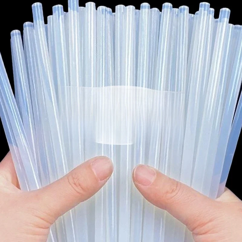 Bâtonnets de colle thermofusible transparents, 7mm / 11mm, bâtons visque forts, artisanat de bricolage à domicile pour pistolet à colle électrique, outils de réparation d'album, 10/1 pièces
