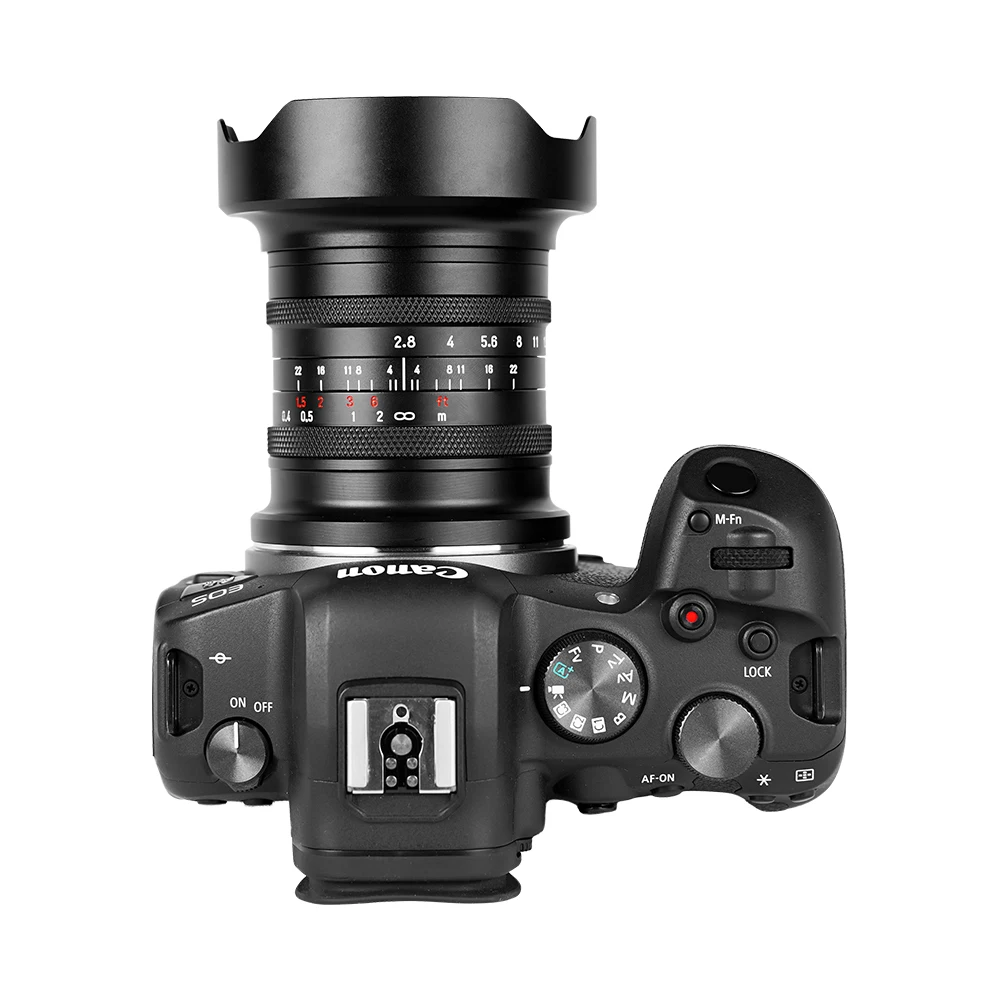 عدسة كاميرا Brightin Star 16mm F2.8 بإطار كامل وزاوية واسعة للغاية وتركيز يدوي بدون مرآة