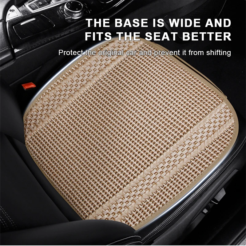 SEAMETAL 1Pc Car Seat Cover Breathable Ice Silk Cooling Seat Cushion Anti Slip Auto Seat Protection Mat Universal for Sedan Suv