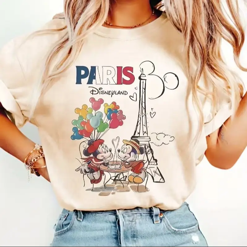 Disney Paris Mickey & Minnie T-Shirt, Eiffel Tower Mouse T-Shirt, Disney S' Trip 2025 T-Shirt, Disney Vacation Tee