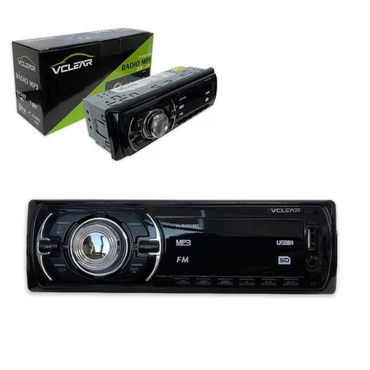 Radio Mp3 Bluetooth Usb Fm Caixa Bob Ou Carro Com Controle