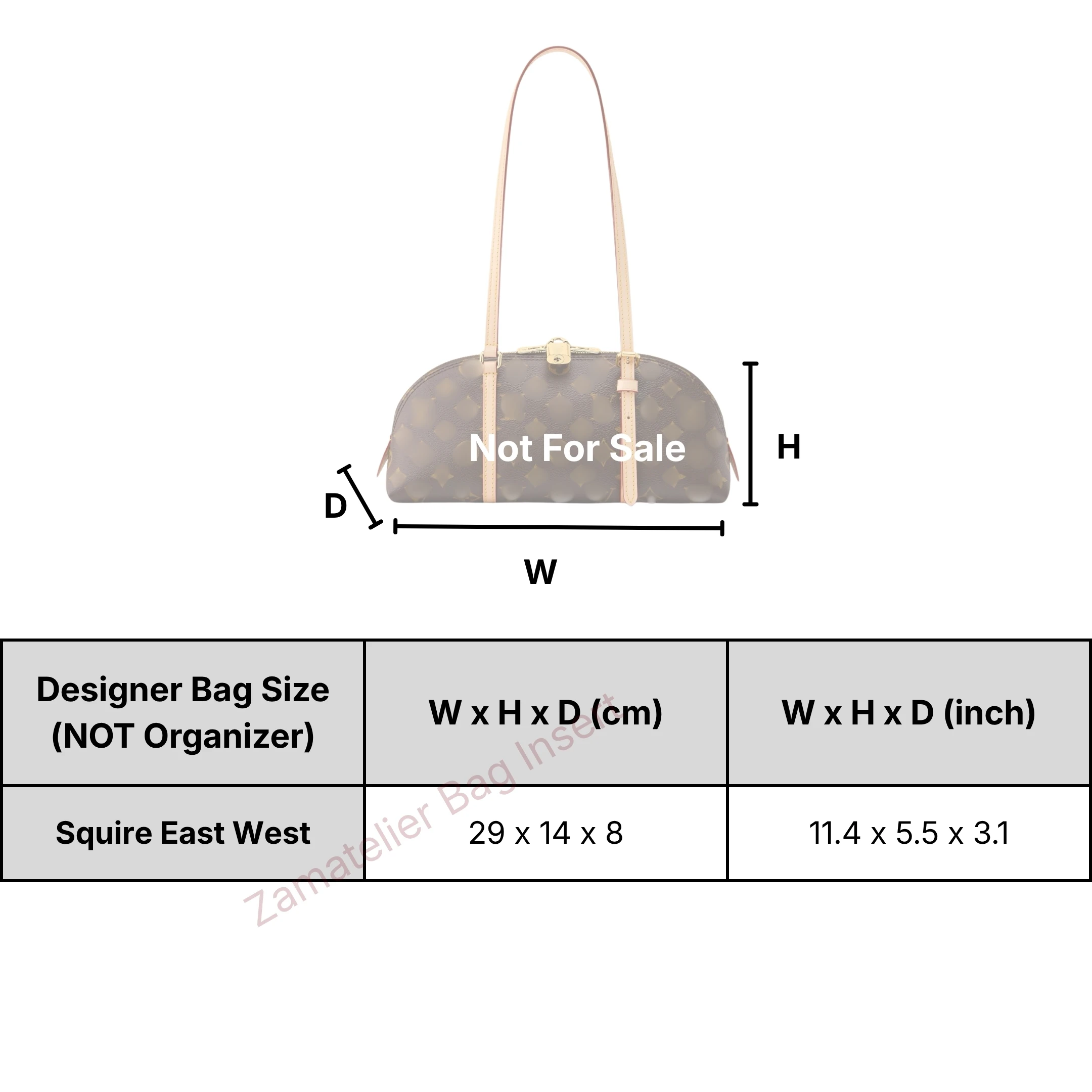Zijden inzetstuk voor L.V. Squire East West Bag, Tote Hobo Organizer Satijnen handtasinzetstuk, voering met ritsvak en basisvormer