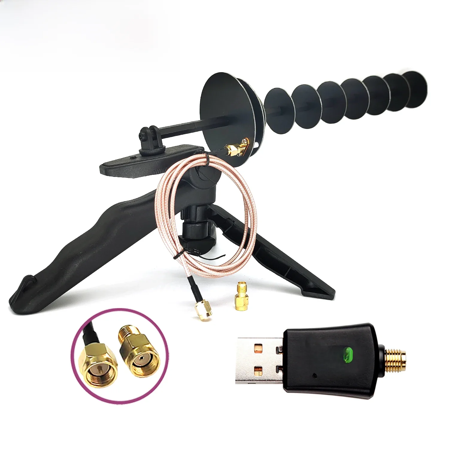 16dBi 2.4GHz WIFI Yagi Antena kierunkowa Wzmocniony sygnał Notebook Komputer stacjonarny Komputer stacjonarny USB Bezprzewodowa karta sieciowa Adapter PCIE — zdjęcie 2