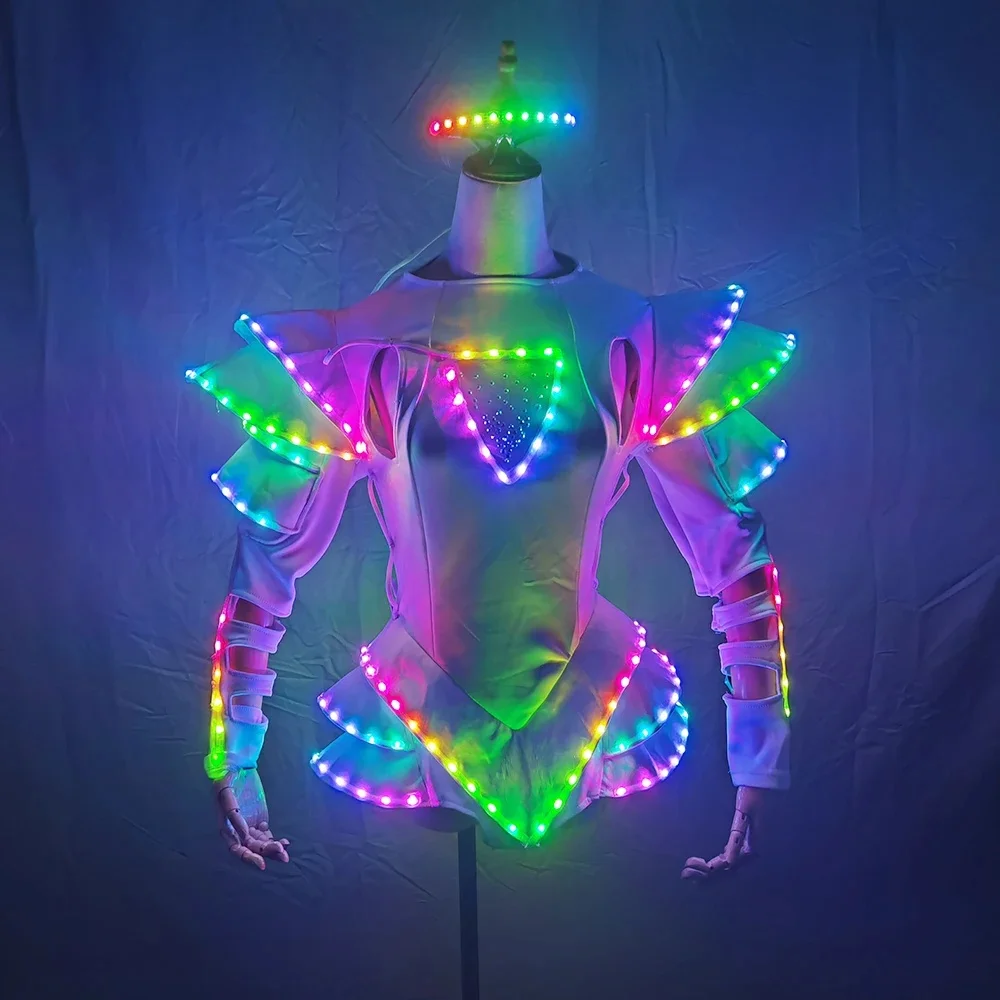 New Arrival panna młoda rozświetlająca świecące ubrania kostium LED baletowa spódniczka tutu sukienki Led do tańca spódnice wesele — zdjęcie 2