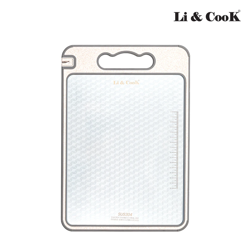 LiAndCook  Cutting Board Two Sides Of Stainless Steel and being eco-friendly PP Dual-purpose Multifunctional Cut Vegetables and Meat Chopping Board