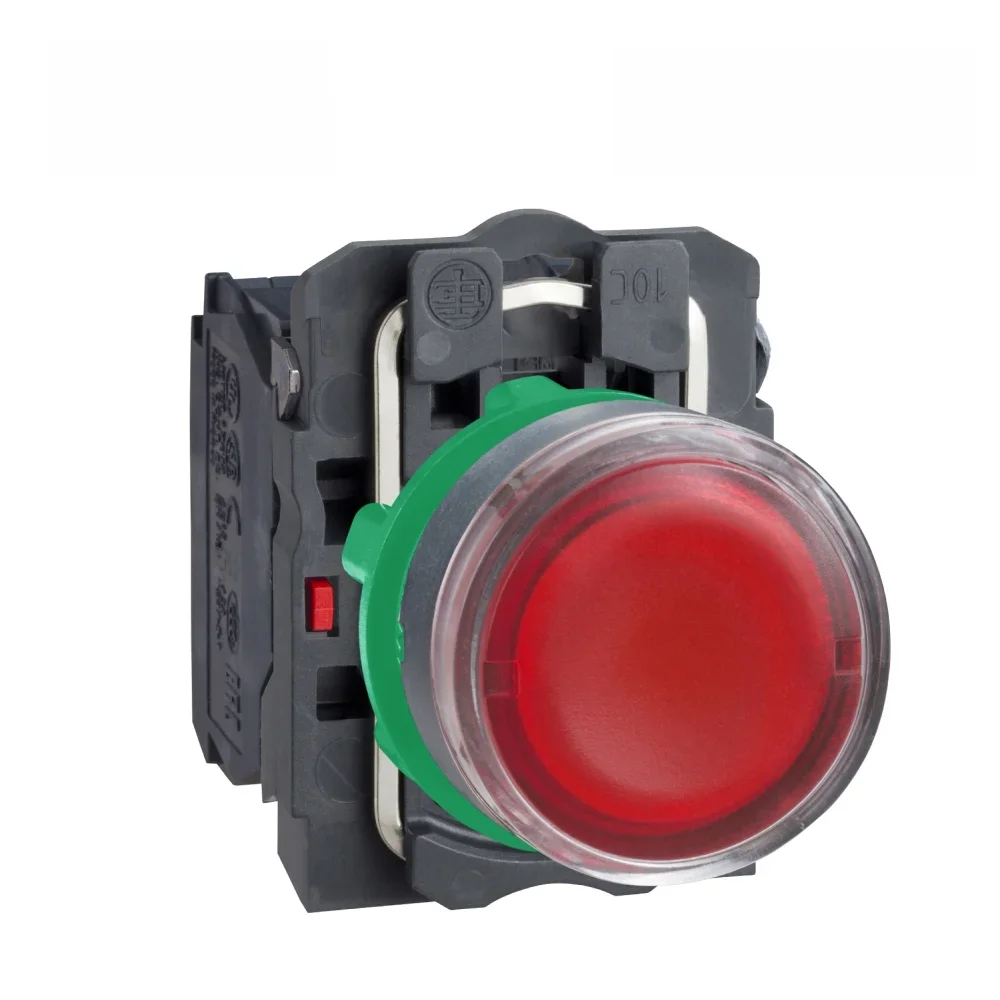 Schneider electric-cyberall-luminoso botão diâmetro 22mm, mola nivelada retorno, 24v, na + nc com